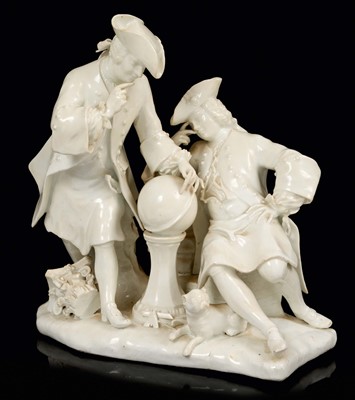 Lot 10 - Impressive Meissen group of Freemasons