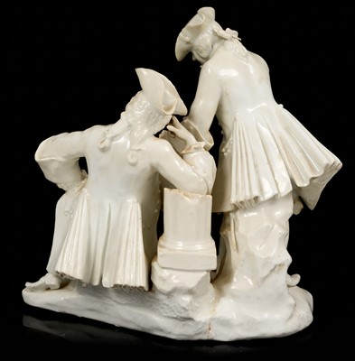 Lot 10 - Impressive Meissen group of Freemasons