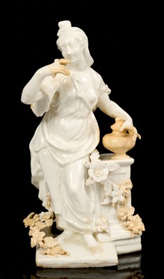 Lot 18 - Large white glazed figure of a woman