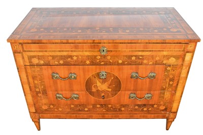 Lot 1358 - Late 18th century north Italian kingwood and marquetry inlaid commode