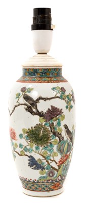 Lot 763 - 19th century Chinese vase converted to a lamp
