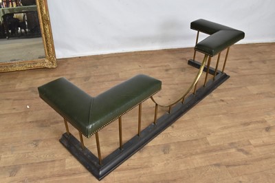 Lot 1373 - Victorian-style club fender with leather studded seat