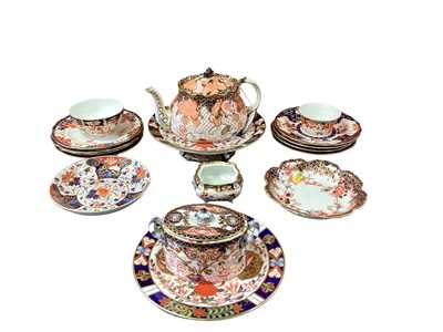 Lot 1241 - Royal Crown Derby Imari pattern tea wares