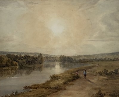 Lot 43 - Attributed to Albert Goodwin - watercolour of Assisi, Italy, 33cm x 40cm, mounted in glazed frame