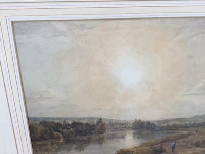 Lot 43 - Attributed to Albert Goodwin - watercolour of Assisi, Italy, 33cm x 40cm, mounted in glazed frame