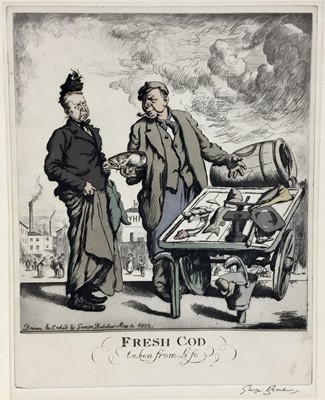 Lot 175 - George Belcher (1875-1947) etchings, three signed caricatures, unframed