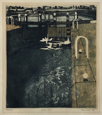 Lot 186 - Phil Greenwood (b.1943) pair of signed etchings - 'Lock-Pool' and 'Lock Gates', both A/P, titled and dated 1971