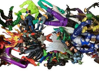 Lot 1965 - Three boxes of Marvel/Marvel Legends/DC Superhero action figures (Qty)