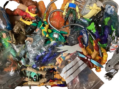 Lot 1965 - Three boxes of Marvel/Marvel Legends/DC Superhero action figures (Qty)