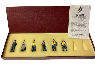 Lot 1902 - Britain's boxed 'King's Own Border Regiment' figures, and a similar cased set of the Dambuster Squadron (two missing)