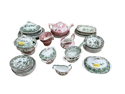 Lot 1294 - Victorian transfer printed miniature nursery / dolls house dinner service