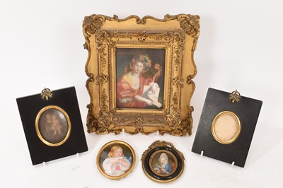 Lot 828 - Group of portrait miniatures