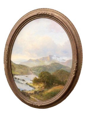 Lot 60 - Andrew Grant Kurtis, oil on panel, On the River Teith near Loch Achray, Perthshire, 80cm x 60cm