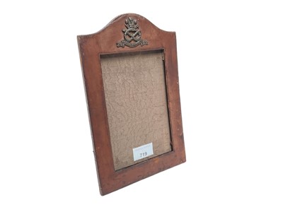 Lot 719 - Early 20th century North Staffordshire Regiment (Prince of Wales's) leather easel back photograph frame by H. J. Whitlock & Sons Ltd, 11 New Street, Birmingham.