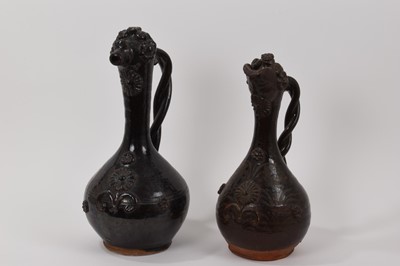 Lot 120 - Antique Canakkale pottery ewers