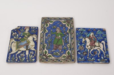 Lot 115 - Three antique Persian tiles