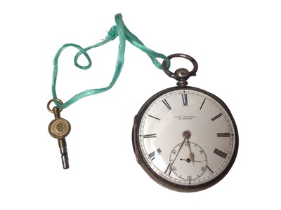 Lot 64 - Victorian silver cased key wind pocket watch by Robert Roskell, London