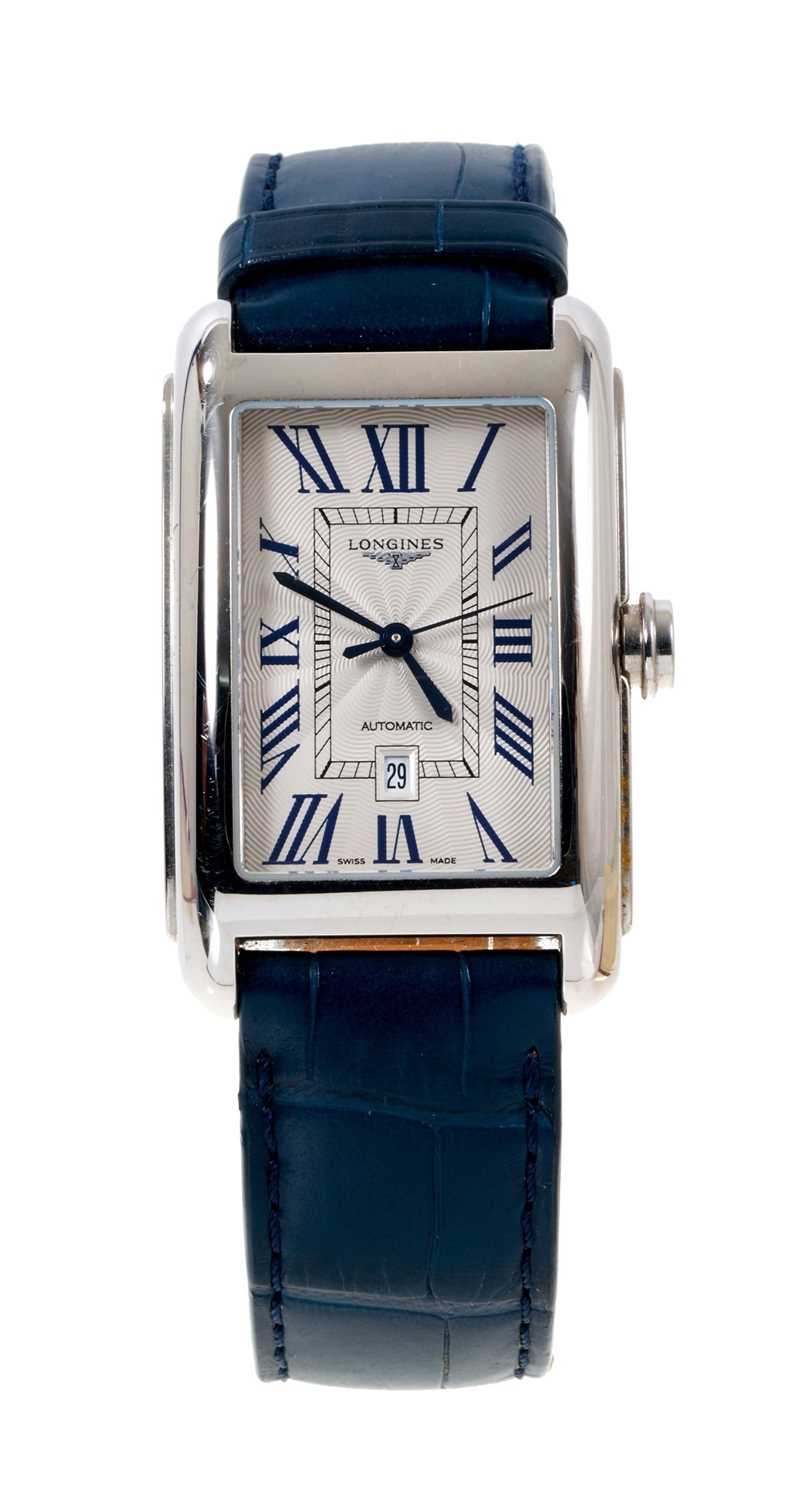Lot 639 - Gentlemen’s Longines Dolcevita steel wristwatch, boxed with papers