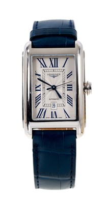 Lot 639 - Gentlemen’s Longines Dolcevita steel wristwatch, boxed with papers