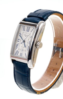 Lot 639 - Gentlemen’s Longines Dolcevita steel wristwatch, boxed with papers