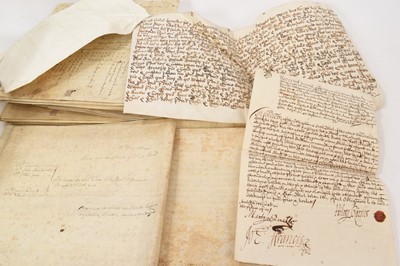 Lot 802 - Large collection of indentures on vellum and paper, 17th century and later