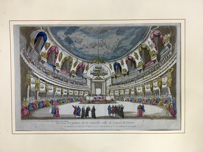 Lot 179 - Vue Perspective, four 18th Century hand coloured prints