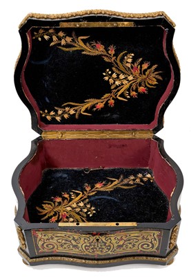 Lot 750 - Mid 19th century French boulle work box