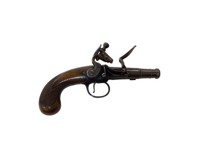 Lot 1001 - Good quality Georgian flintlock cannon barrel pocket pistol by Twigg