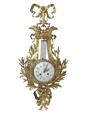 Lot 711 - Good quality 19th century French Louis XVI-style ormolu cartel clock