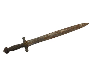 Lot 934 - 19th century French Artillery Gladius sword in scabbard with belt
