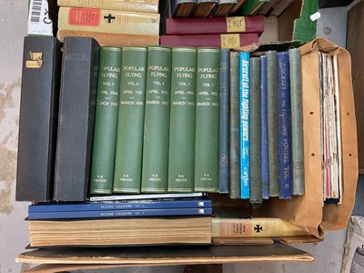 Lot 806 - Books- Aviation interest, three boxes of aviation related books (3).