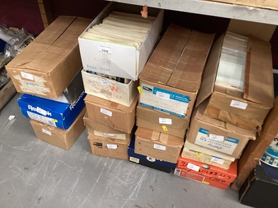 Lot 1436 - Postcards Seventeen boxes of heavily remaindered postcards including Views of Lincoln sets in envelopes, Docks in Lowesoft, lots of Norfolk interest and others.