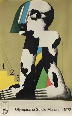 Lot 78 - Horst Antes Munich 1972 Olympics Poster, edition Olympia 1972 GmbH 1970, 101cm x 64cm, unframed