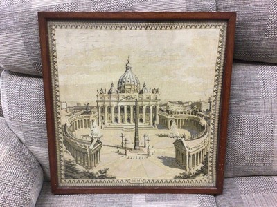 Lot 777 - Framed embroidery of Rome