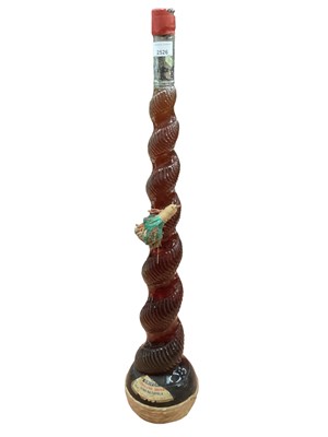 Lot 2526 - Impressive Italian display wine bottle, together with a miner's lamp, copper flagon and a pair of binoculars, cased.