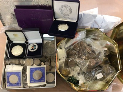 Lot 466 - G.B. - Mixed coinage to include Royal Mint silver proof 'Coronation Jubilee' £5 2003, Victoria Gothic Florin 1873 VG, Bronze, Cupro-nickel & other issues