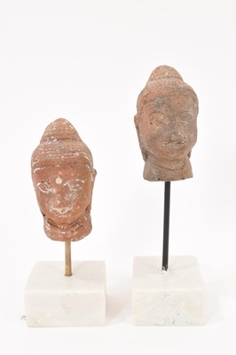 Lot 789 - Two Stucco Buddha heads