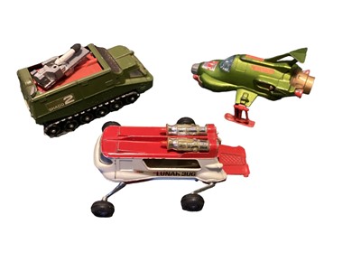 Lot 1886 - Dinky Star Trek U.S.S. Enterprise, boxed 358 (poor box), UFO Interceptor & Shado 2, Johnston Road Sweeper plus Corgi Major Carrimore Triple Deck Transporter & Mack Truck with Gloster Saro Tanker an...