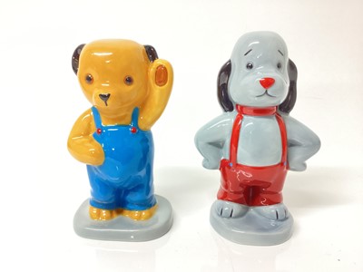 Lot 1252 - Collection of Wade Whimsies and other Wade figures to include Sooty and Sweep, three 1950s boxed first whimsies