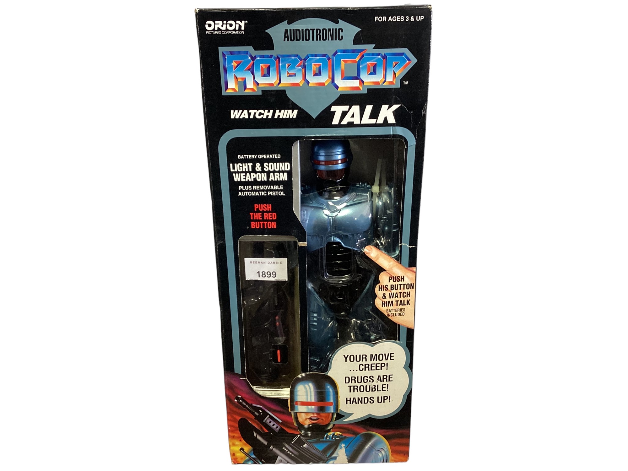 ORION Audiotronic RoboCop フィギュア Lot 1899 - Toy Island (c1993) Orion Pictures Corp