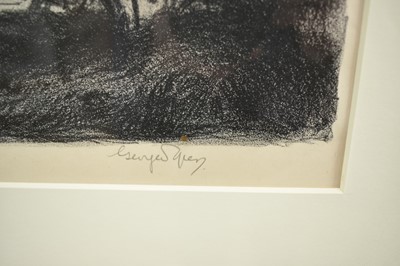Lot 1028 - George Soper (1870-1942) signed limited edition lithograph - Unloading Hay in the Barn, 16/30, 21cm x 29cm, in glazed frame