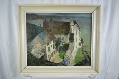 Lot 1030 - *Glyn Morgan (1926-2015) oil on canvas - House by the Sea, signed verso, 51cm x 61cm, framed