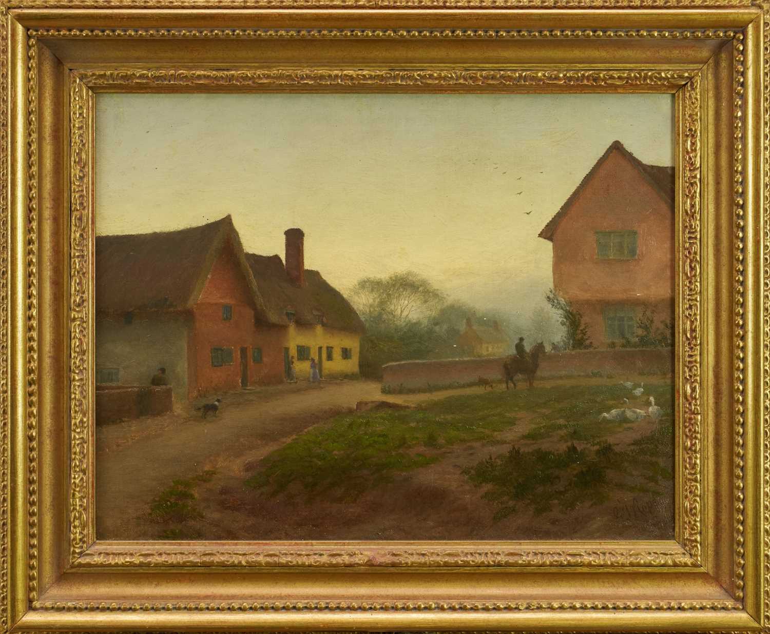 Lot 1084 - George Thomas Rope (1845-1929) oil on canvas - Monks Eleigh, signed, 35.5cm x 46cm, in gilt frame