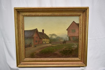 Lot 1084 - George Thomas Rope (1845-1929) oil on canvas - Monks Eleigh, signed, 35.5cm x 46cm, in gilt frame