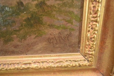 Lot 1084 - George Thomas Rope (1845-1929) oil on canvas - Monks Eleigh, signed, 35.5cm x 46cm, in gilt frame