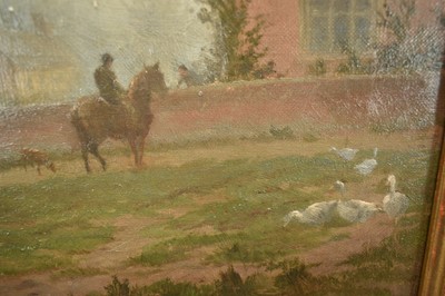 Lot 1084 - George Thomas Rope (1845-1929) oil on canvas - Monks Eleigh, signed, 35.5cm x 46cm, in gilt frame