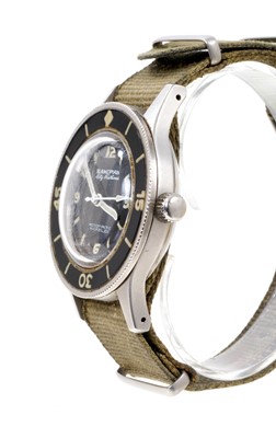 Lot 625 - Rare 1950s Blancpain Fifty Fathoms wristwatch with paperwork