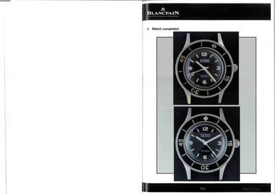 Lot 625 - Rare 1950s Blancpain Fifty Fathoms wristwatch with paperwork