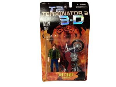 Lot 28 - Kenner (c1997) T2 Terminator 2 3D (Battle Across Time) 5 1/2" action figures including John Connor No.27173, Exploding T-1000 No.27174, Techno-Punch Terminator No.27175, Power Arm Terminator No.271...