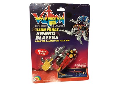 Lot 21 - LJN (c1984) Voltron (Defender of the Universe) Sword Blazers including Lion Force No.7375 & Prince Lotar No.7375, on card with bubblepack (2)